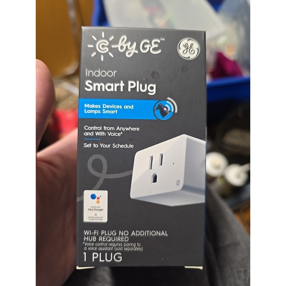 C By GE Series Indoor Smart Plug White CPLGSTDBLW1/G1P No Additional Hub Requir.